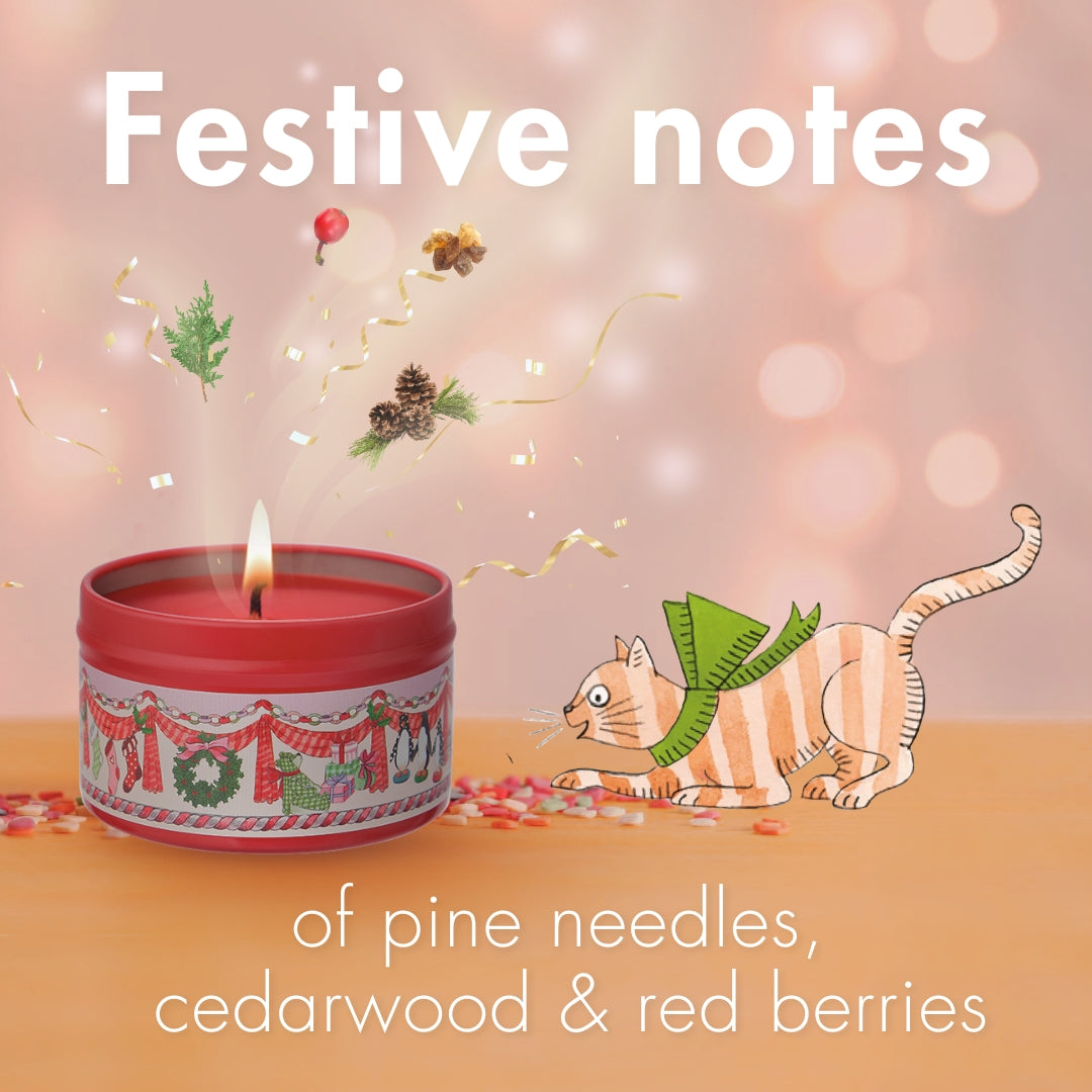 A Doll's House Red Berry & Cedar Festive Tin Candle, 100g