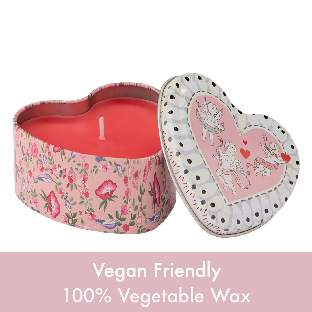 Wild Flowers Wild Women Heart Shaped Tin Candle, 100g