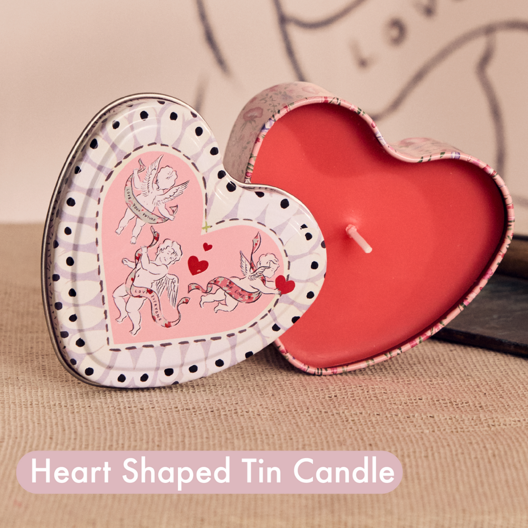 Wild Flowers Wild Women Heart Shaped Tin Candle, 100g