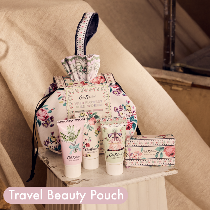 Wild Flowers Wild Women Travel Beauty Pouch Gift Set