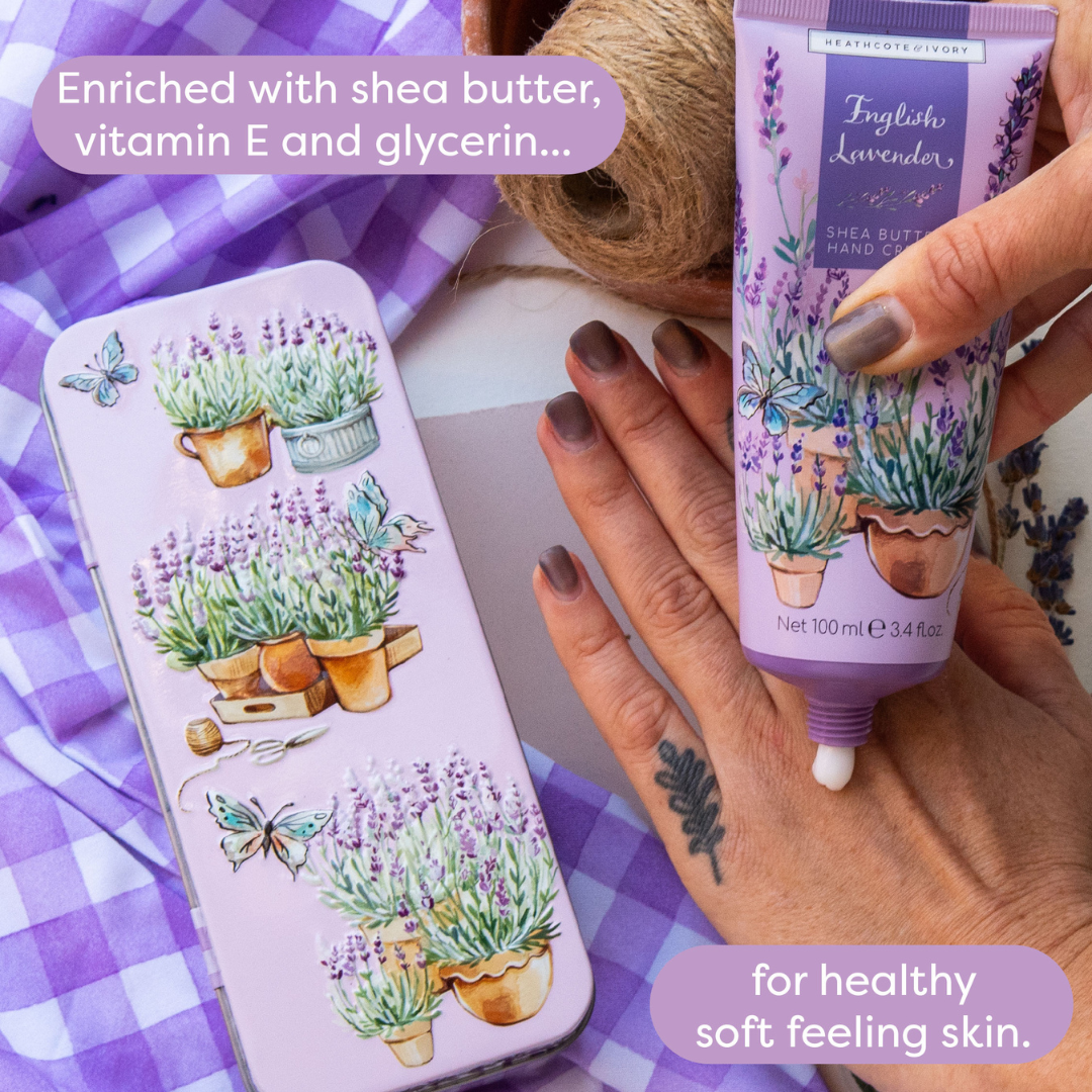 English Lavender Hand Cream in Tin, 100ml