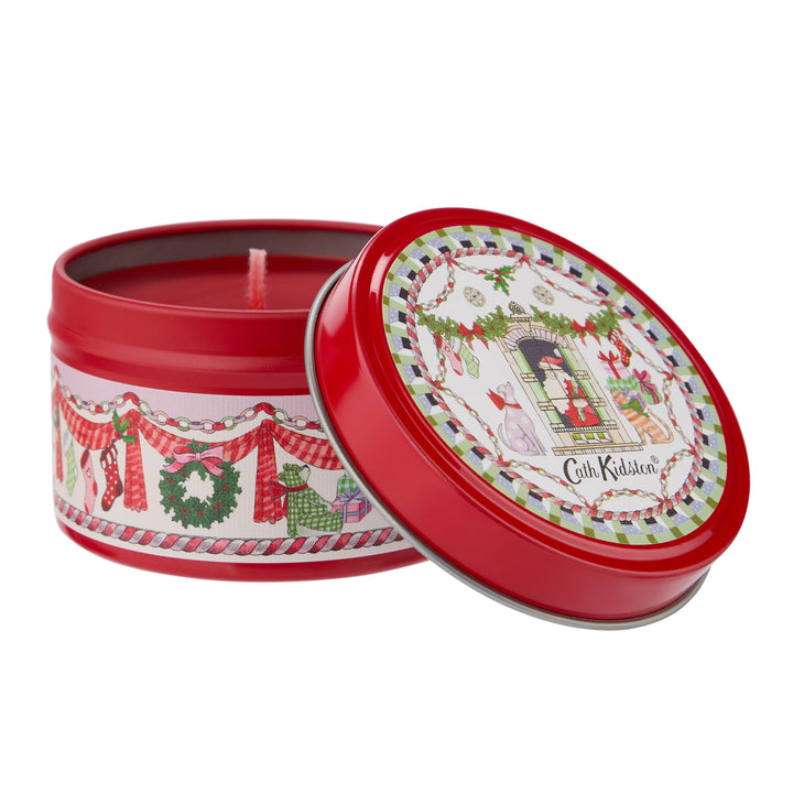 A Doll's House Red Berry & Cedar Festive Tin Candle, 100g