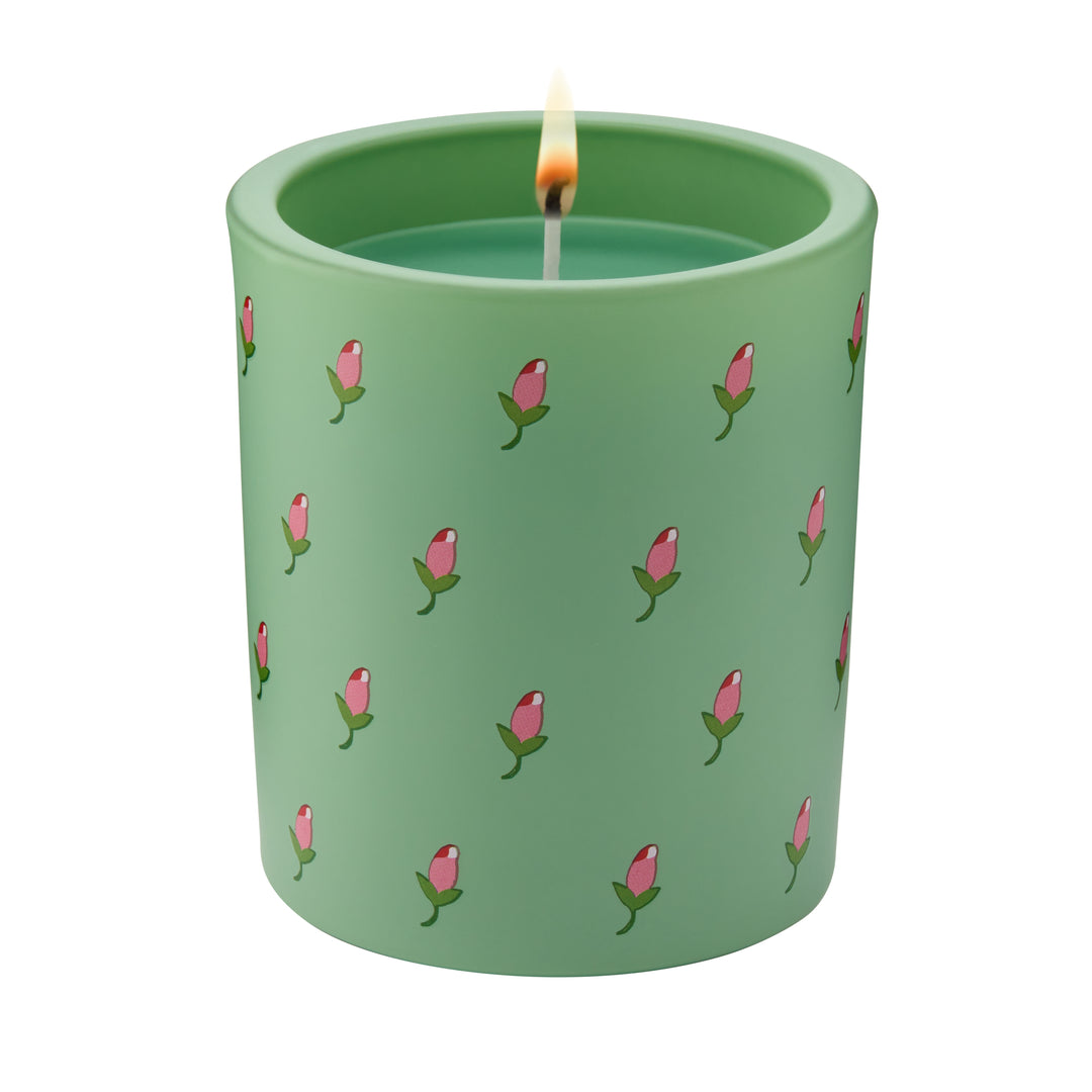 Home Fragrance Light Green Memory Lane Glass Candle, 180g