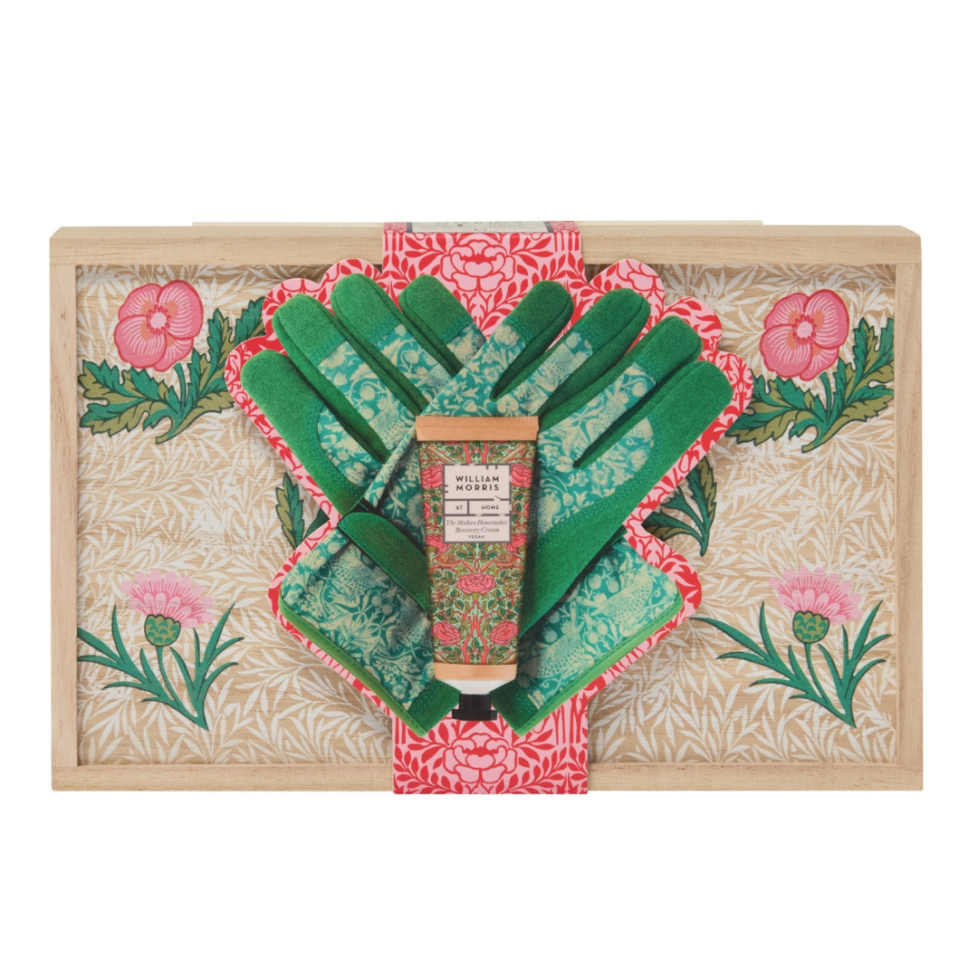 The Modern Homemaker Gardening Glove Gift Set with Wooden Box