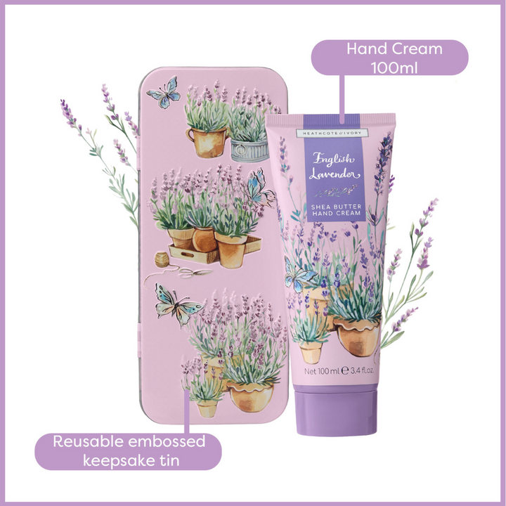 English Lavender Hand Cream in Tin, 100ml