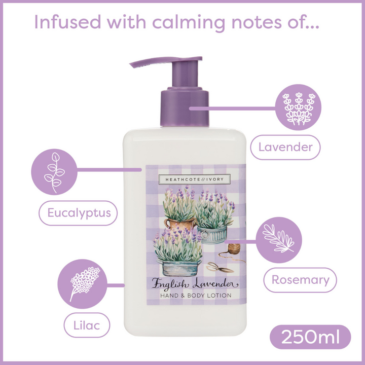 English Lavender Hand & Body Lotion, 250ml