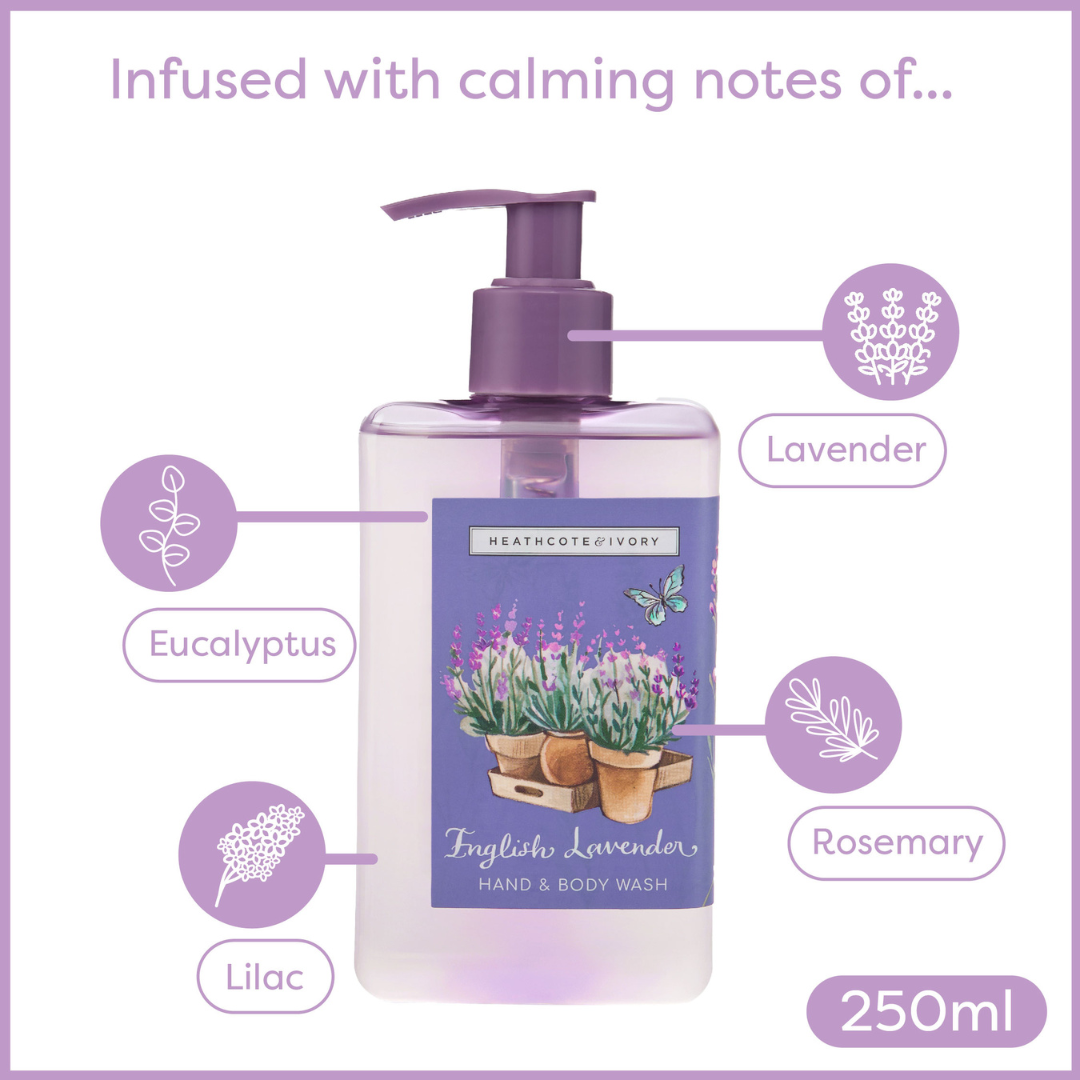 English Lavender Hand & Body Wash, 250ml