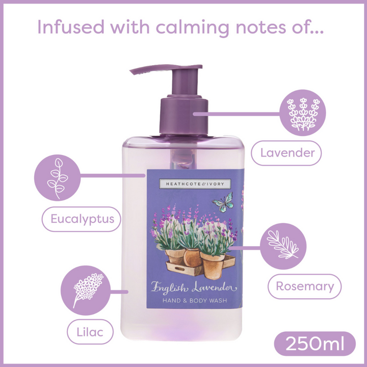 English Lavender Hand & Body Wash, 250ml