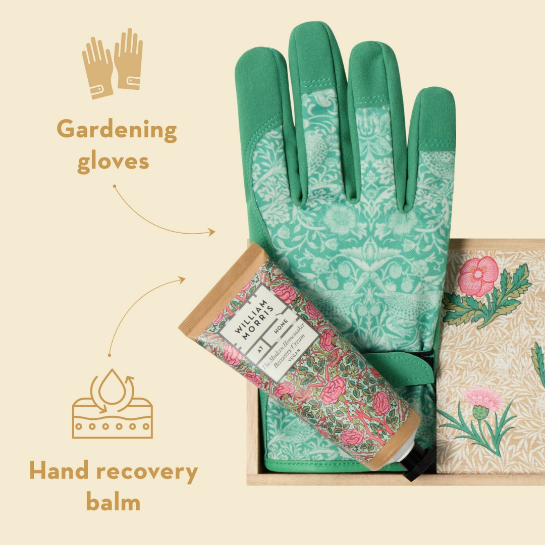 The Modern Homemaker Gardening Glove Gift Set with Wooden Box