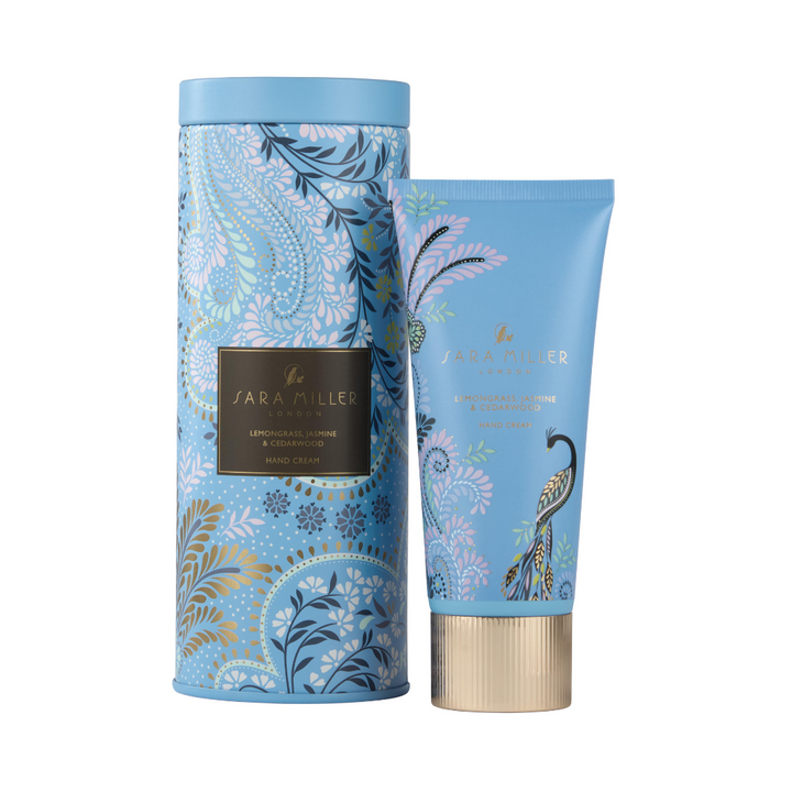 Savannah Hand Cream in Blue Powder Filigree Gift Tin, 100ml