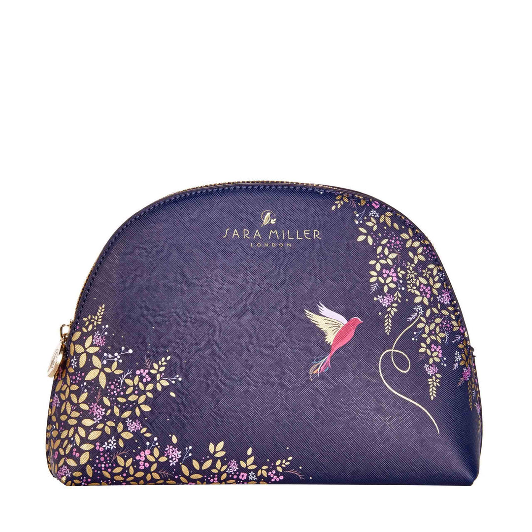 Sara Miller Medium Navy Hummingbird Cosmetic Bag - Heathcote & Ivory